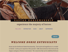 Tablet Screenshot of eastonhorsemanship.com